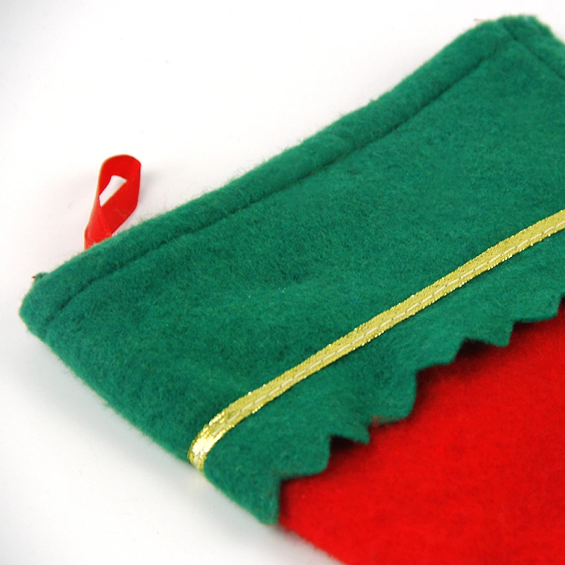 Customized Promotion Embroidery Cheap Christmas Socks Christmas Santa Hanging Decoration Socks