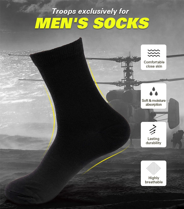 Knit Cushion Cotton Crew Men Military Black Police Boot Army Socks