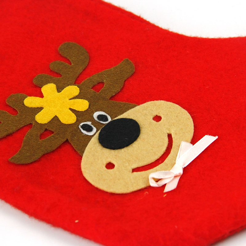 Customized Promotion Embroidery Cheap Christmas Socks Christmas Santa Hanging Decoration Socks