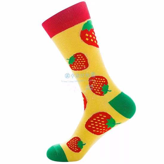 Designer Jacquard Funny Crazy Fun Crew Dress Fashion Graphic Mens Socks Colorful